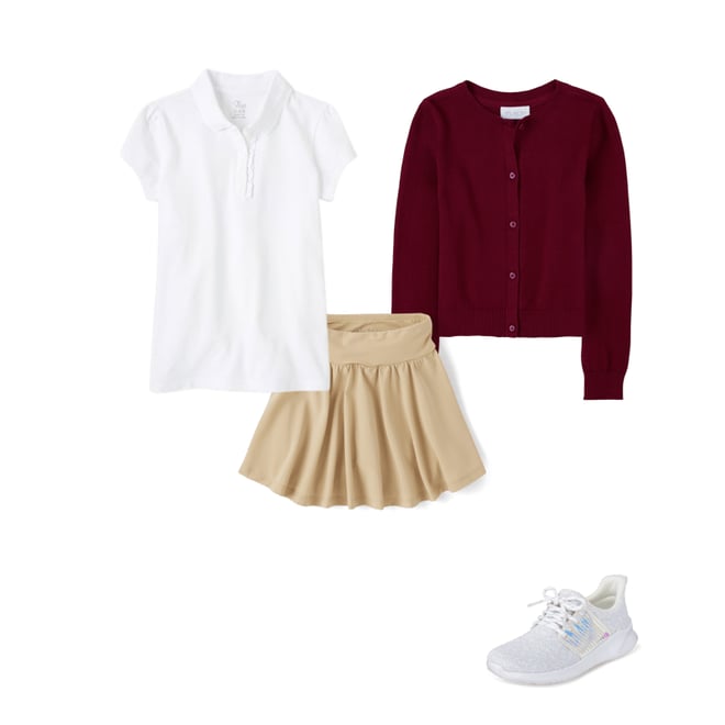 1st bundle featuring 3 items which compliment Girls Uniform Quick Dry Skort