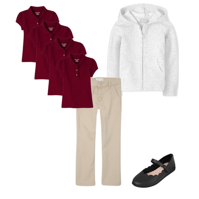 3rd bundle featuring 3 items which compliment Girls Uniform Stretch Skinny Chino Pants