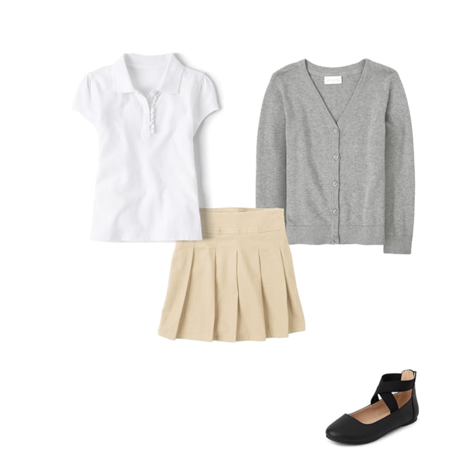 3rd bundle featuring 3 items which compliment Girls Uniform Ruffle Pique Polo - Plus