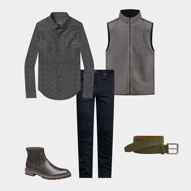 8th bundle featuring 4 items which compliment Reversible Channel Quilted Vest