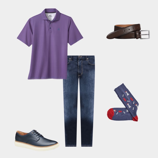 4th bundle featuring 4 items which compliment XC4® Performance Gingham Polos + Cool Degree™