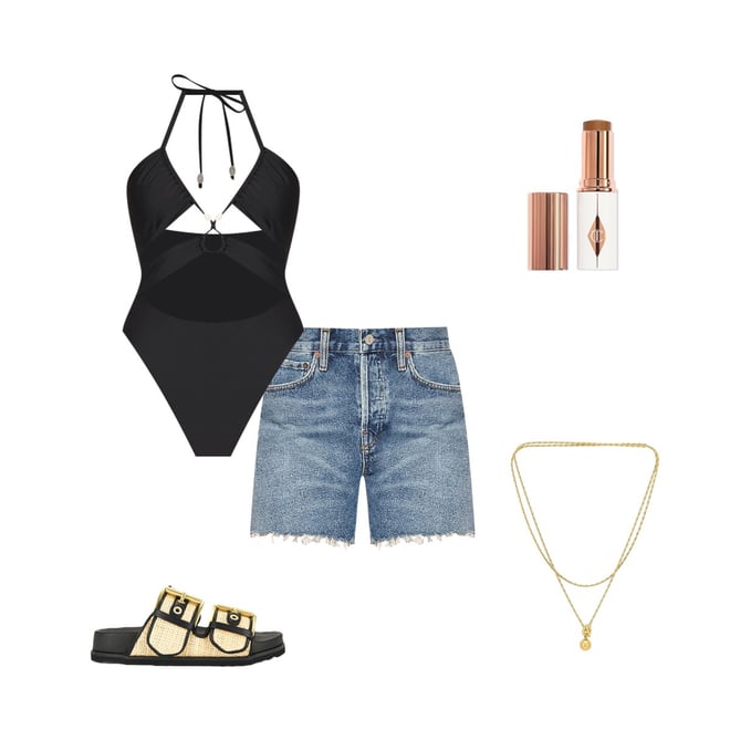 AGOLDE Parker Long Vintage Loose Short in Skywave | REVOLVE