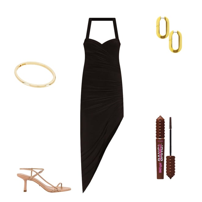 Norma Kamali Cayla Side Drape Gown in Black | REVOLVE