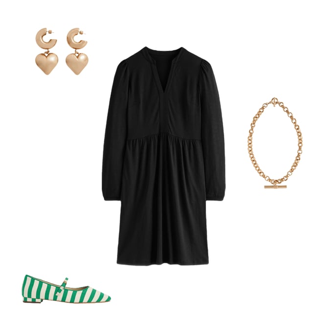 3rd bundle featuring 3 items which compliment Naomi Relaxed Jersey Dress-Black