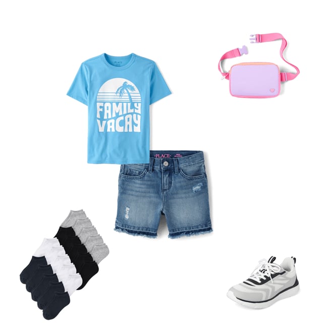 7th bundle featuring 4 items which compliment Girls Denim Midi Shorts