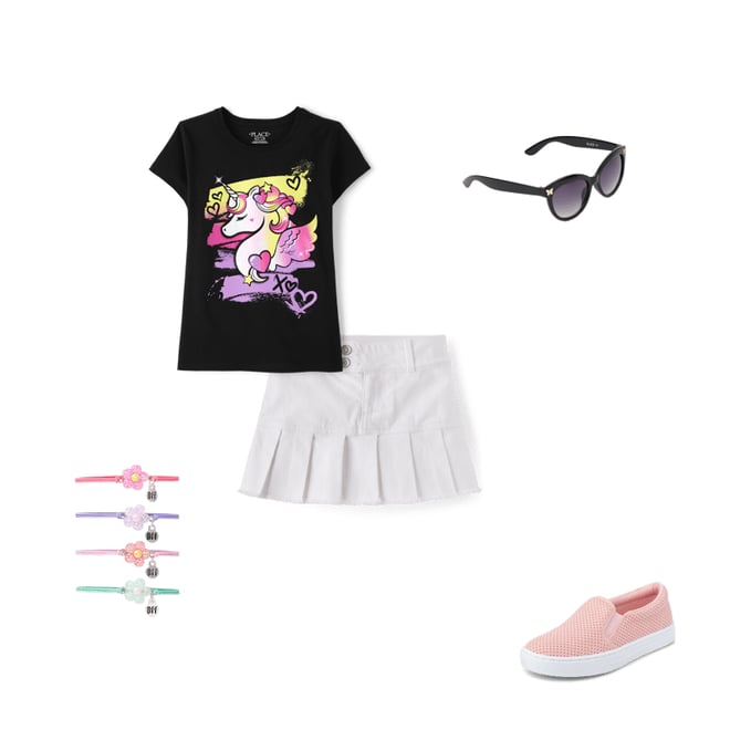 3rd bundle featuring 4 items which compliment Girls Unicorn Graphic Tee