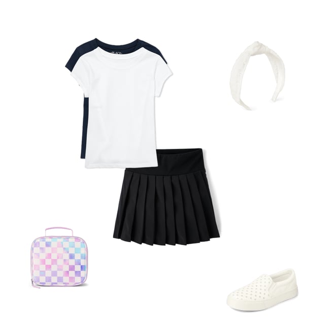 5th bundle featuring 4 items which compliment Girls Glitter Perforated Platform Slip On Sneakers