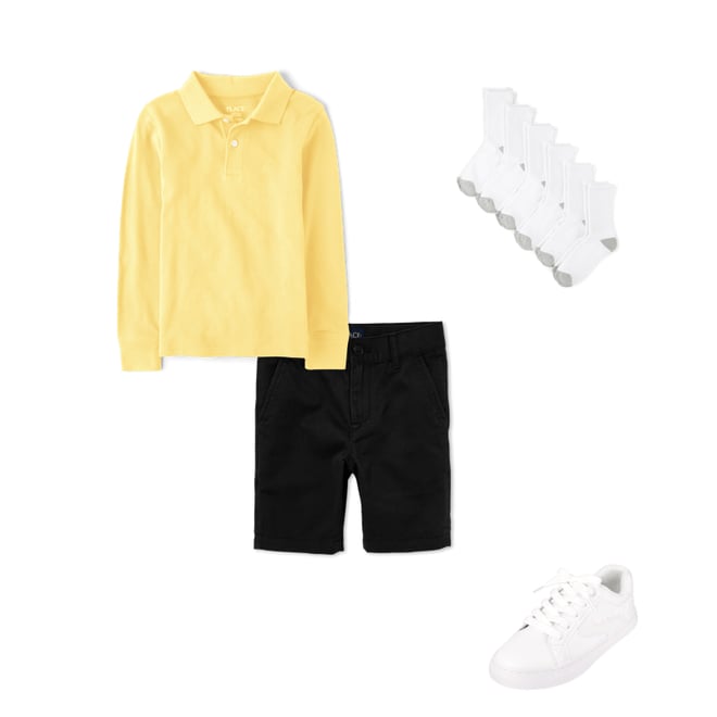 1st bundle featuring 3 items which compliment Boys Uniform Stretch Chino Shorts - Husky