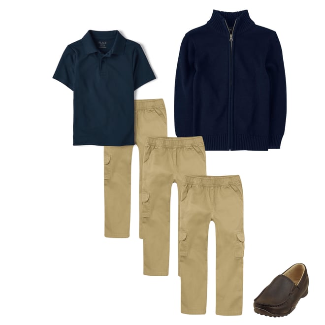 8th bundle featuring 3 items which compliment Boys Uniform Performance Polo