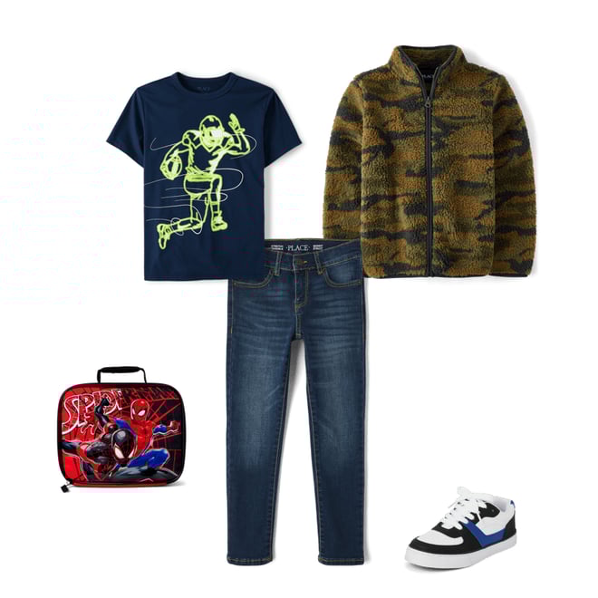 2nd bundle featuring 4 items which compliment Boys Spider-Man Lunchbox