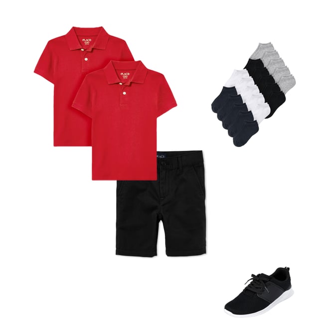 3rd bundle featuring 3 items which compliment Boys Uniform Stretch Chino Shorts - Husky
