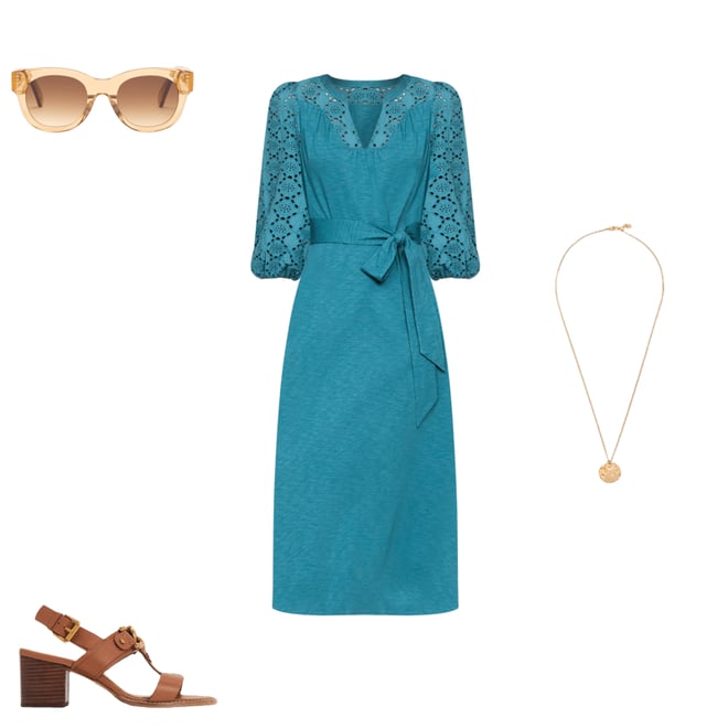 1st bundle featuring 3 items which compliment Eden Broderie Jersey Dress-Waterfall Blue