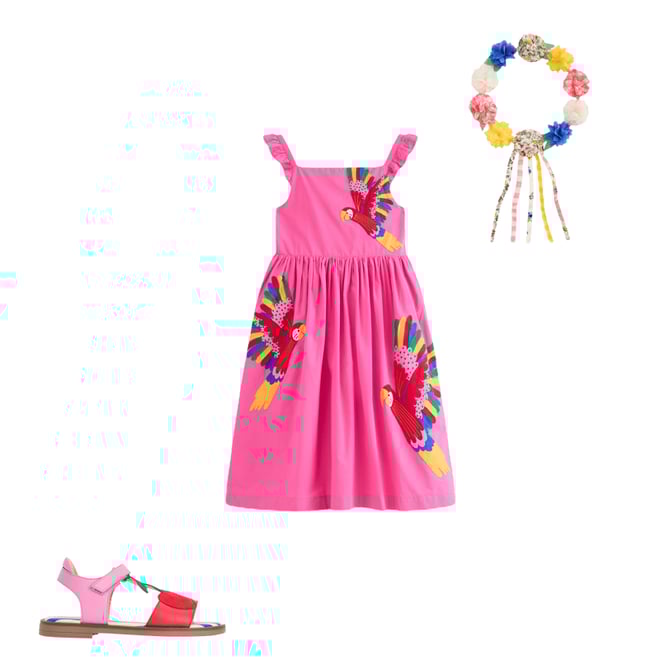 2nd bundle featuring 2 items which compliment Annalisa Appliqué Sundress-Sorbet Pink Birds