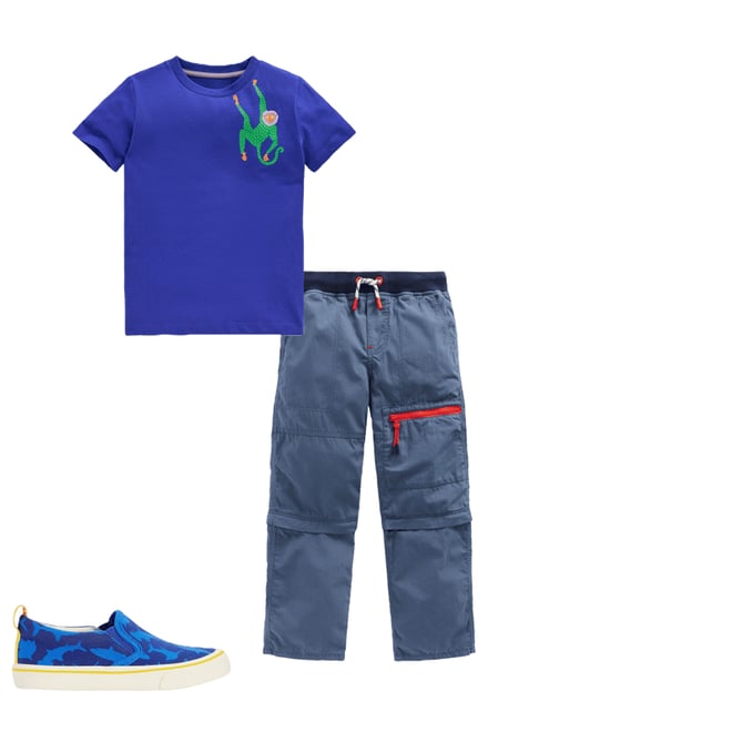 Zip-Off Tech Pants-Robot Blue | Boden USA