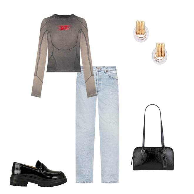 T BY ALEXANDER WANG レザーコンビ セットアップ アーカイブ T