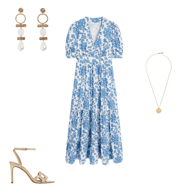 1st bundle featuring 3 items which compliment Bella Puff Sleeve Maxi Dress-Ivory, Trailing Yarrow