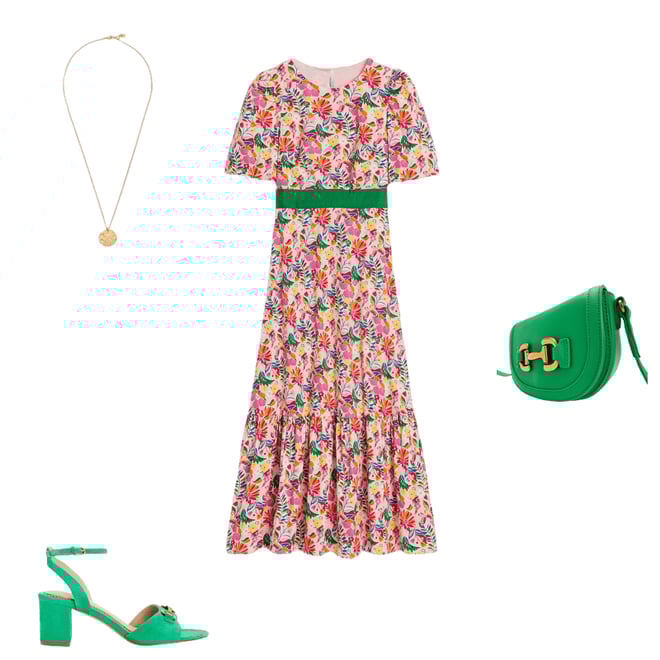 1st bundle featuring 3 items which compliment Grosgrain Waist Dress-Multi, Wildflower Trail