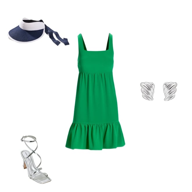 Versatile Tiered Short Dress Monaco Green