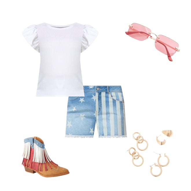  Cato Fashions | Cato Plus Size Stars And Stripes Denim Shorts
