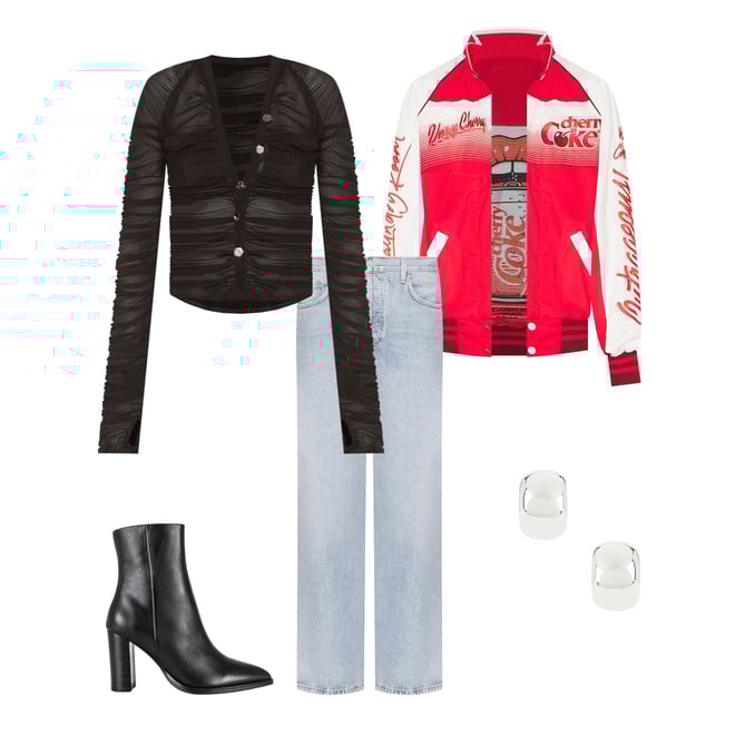 1st bundle featuring 4 items which compliment Very Cherry Coke Racing Jacket