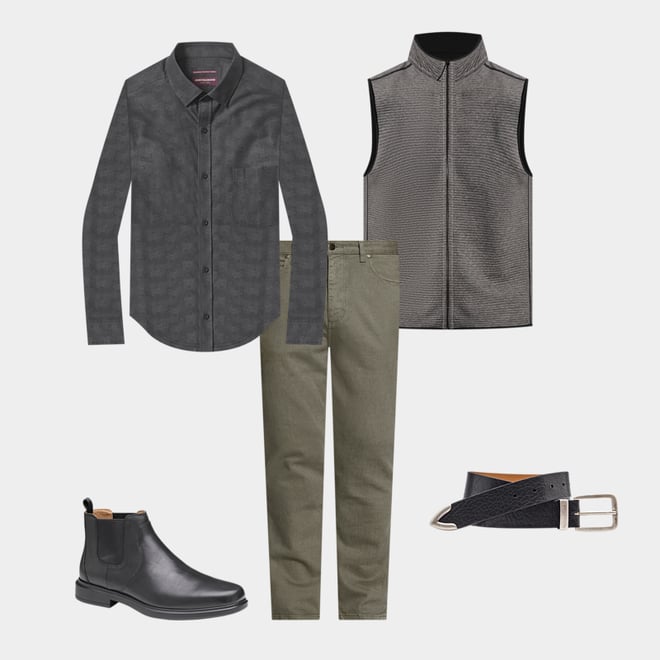 1st bundle featuring 4 items which compliment Reversible Channel Quilted Vest