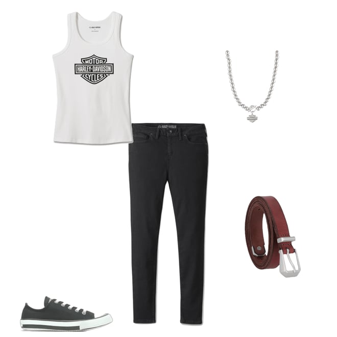 Women's Bar & Shield Tank - Bright White | Harley-Davidson USA