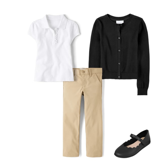 1st bundle featuring 3 items which compliment Girls Uniform Ruffle Pique Polo - Plus