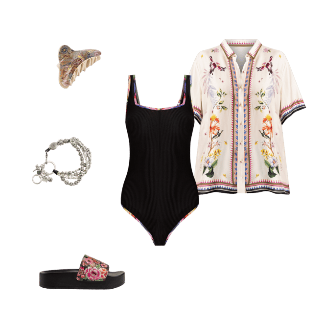 Buy SQUARE NECK ONE PIECE | Johnny Was