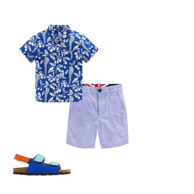 Classic Chino Shorts-Blue Oxford | Boden USA