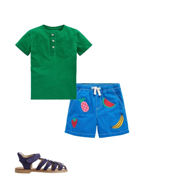 1st bundle featuring 2 items which compliment Pull-On Cotton Shorts, Fruit Embroidery