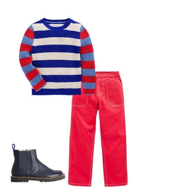 2nd bundle featuring 2 items which compliment Everyday Cotton Jumper-Bright Blue/Ecru Marl Stripe