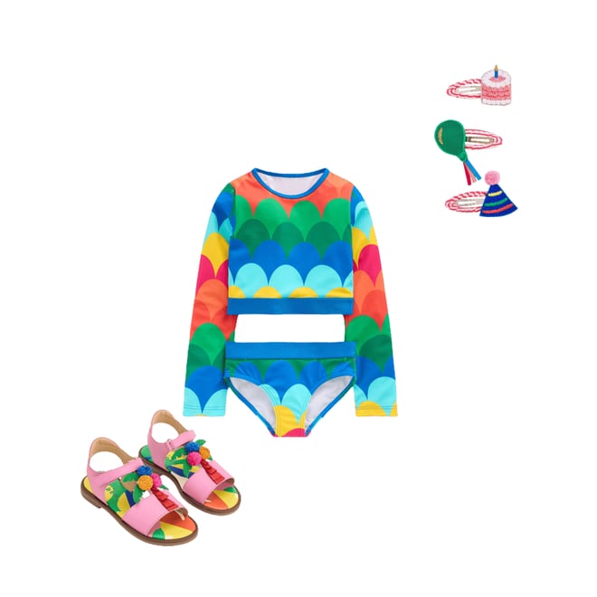 3rd bundle featuring 2 items which compliment Fun Leather Sandals-Jungle