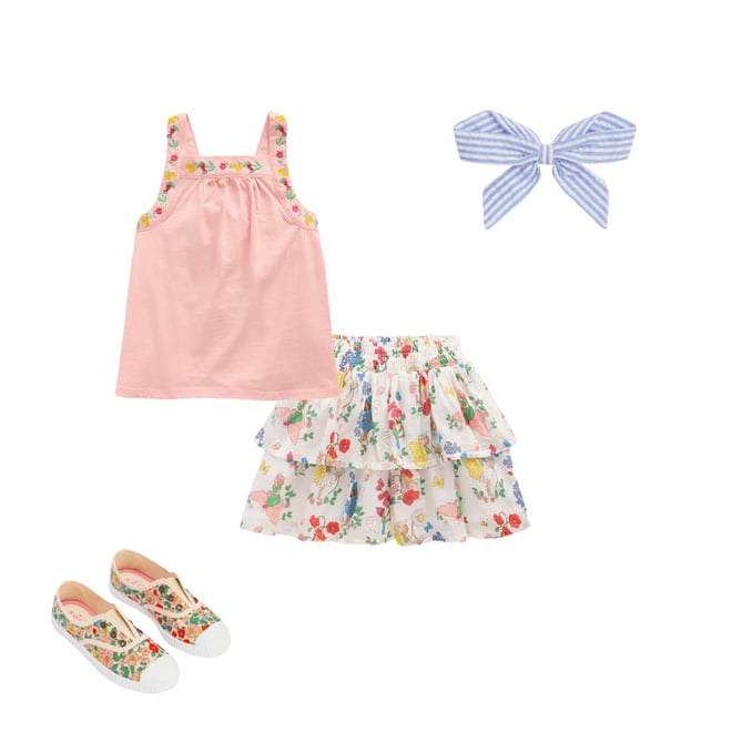 3rd bundle featuring 3 items which compliment Embroidered Sleeveless Top-Chalk Pink