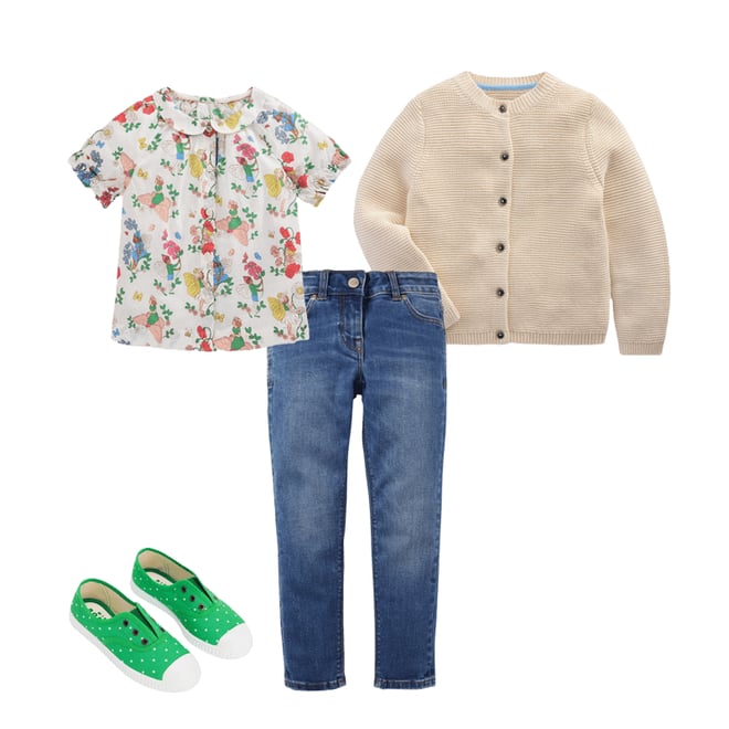 1st bundle featuring 3 items which compliment Woven Collared Top-Soft Ivory Flower Fairy