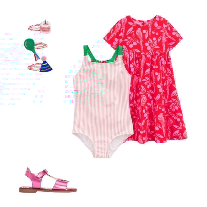 2nd bundle featuring 3 items which compliment Applique Back Swimsuit-Chalk Pink Heart