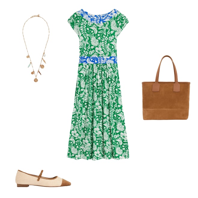 2nd bundle featuring 3 items which compliment Melanie Jersey Midi Dress-Rich Emerald, Wildflower Trail