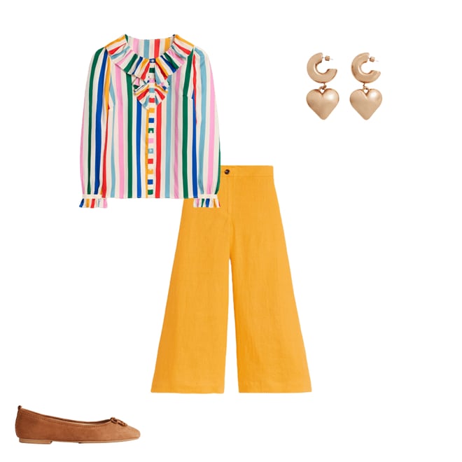 2nd bundle featuring 3 items which compliment Wide Crop Linen Pants-Summers Sun Yellow