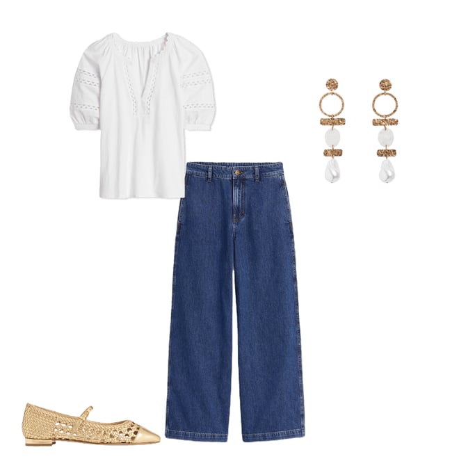 5th bundle featuring 3 items which compliment Cropped Fluid Jeans-Mid Vintage