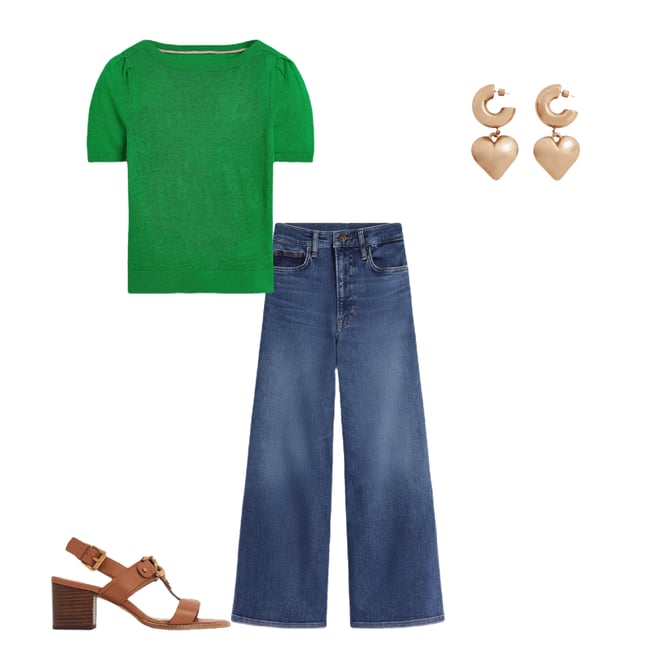 6th bundle featuring 3 items which compliment Liv Boat Neck Linen T-Shirt-Sapling Green