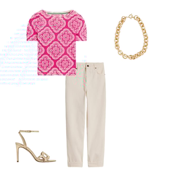 5th bundle featuring 3 items which compliment Mid Rise Relaxed Jeans-Ecru