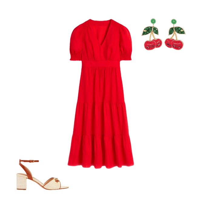 2nd bundle featuring 2 items which compliment Anna Linen Tiered Midi Dress