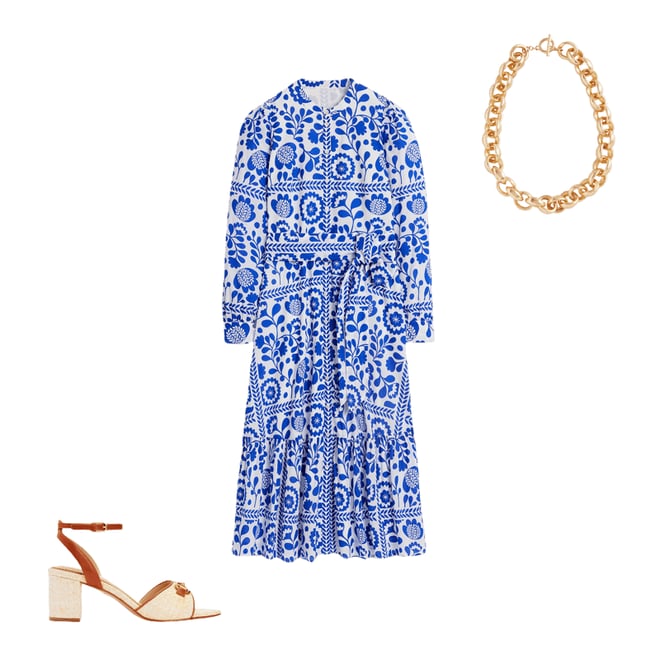 2nd bundle featuring 2 items which compliment Mia Tiered Shirt Dress-Gallery Blue, Vine Tile