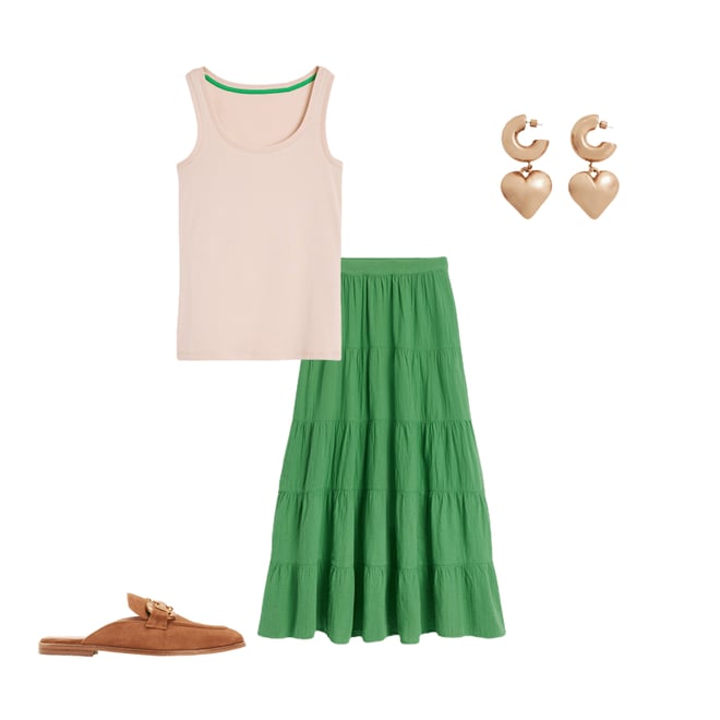 2nd bundle featuring 3 items which compliment Essential Scoop-Neck Vest-Milkshake