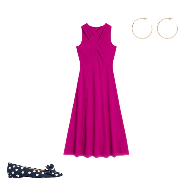 4th bundle featuring 2 items which compliment Cross Front Ponte Dress-Fuchsia