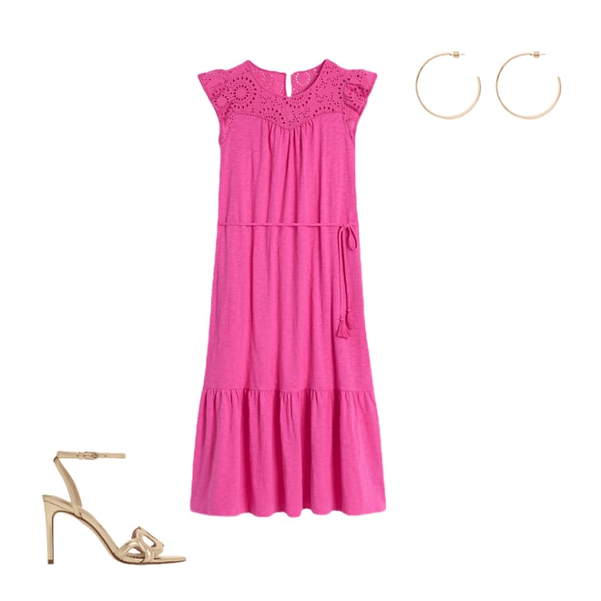 3rd bundle featuring 2 items which compliment Juliet Broderie Midi Dress-Tickled Pink