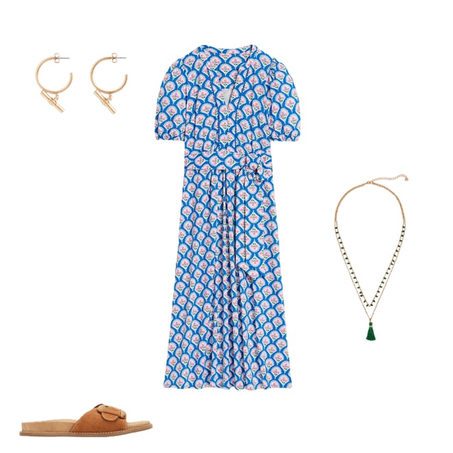 3rd bundle featuring 3 items which compliment Sofia Trim Jersey Midi Dress