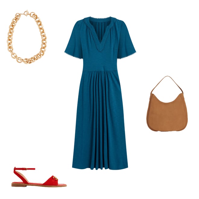 6th bundle featuring 3 items which compliment Maddie Trim Jersey Dress-Harbour Blue