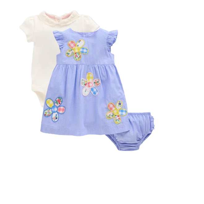2nd bundle featuring 1 items which compliment Woven Frill Dress-Blue Patchwork Flower