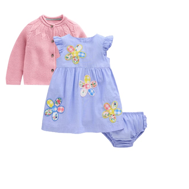 3rd bundle featuring 1 items which compliment Woven Frill Dress-Blue Patchwork Flower