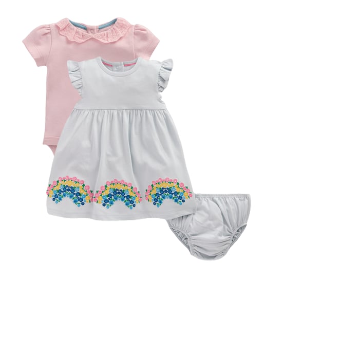 1st bundle featuring 1 items which compliment Logo Jersey Frill Sleeve Dress-Blue Rainbow
